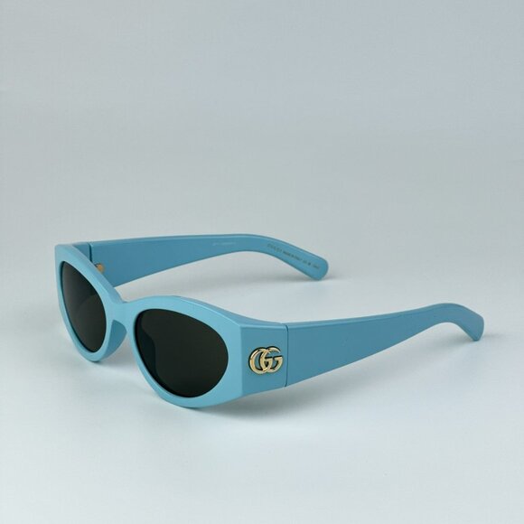 Gucci GG1401S 004 BRAND NEW Sunglasses Light Blue Grey Women Cat Eye main image 5
